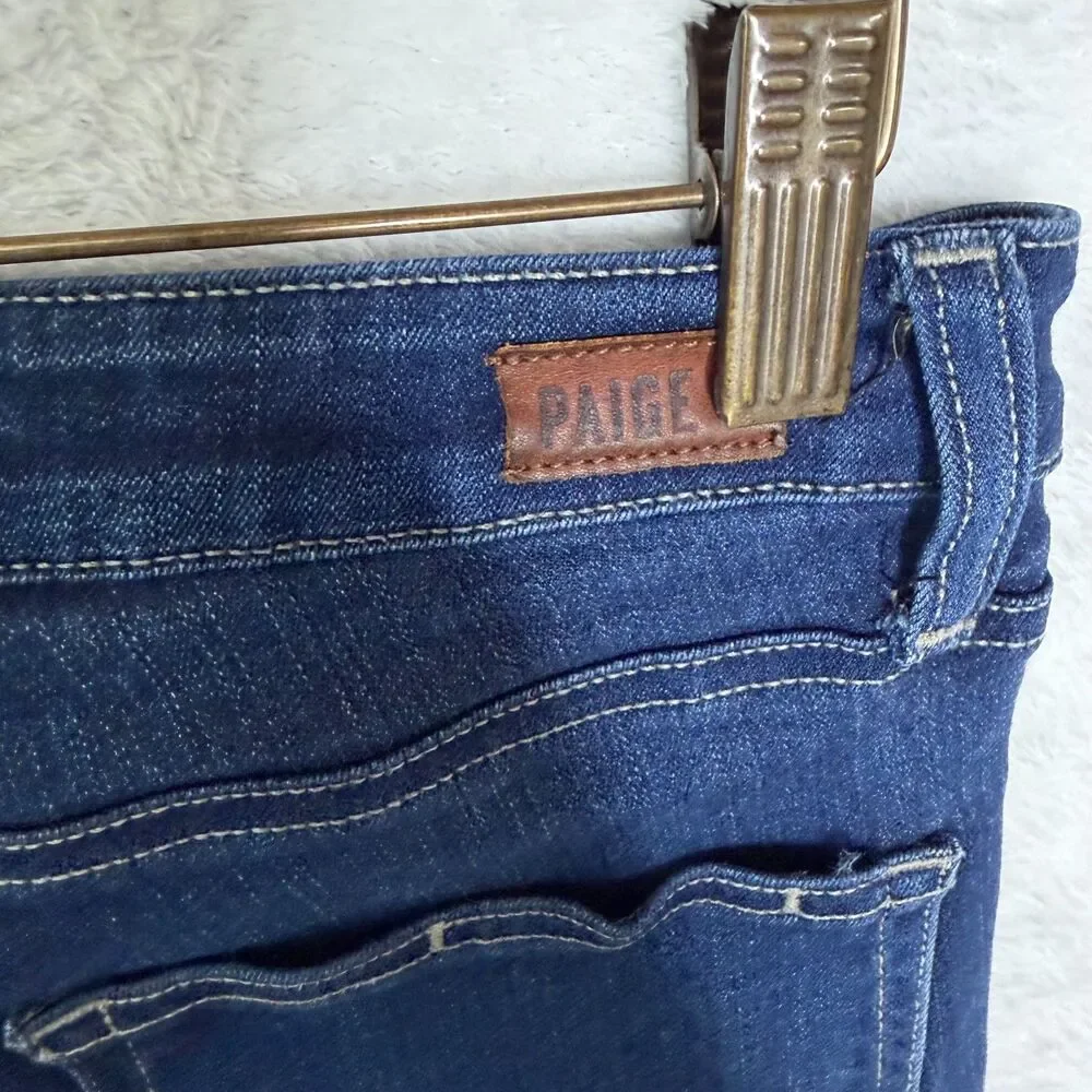 Paige Jeans Women's Size‎ 27 Dark Blue Hoxton Crop Ankle Denim Stretch Mid rise